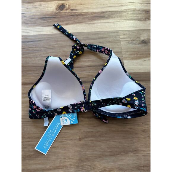 NWT Draper James Ditsy Garden Bow Front Halter Bikini Top Size Medium - Picture 5 of 6